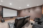 Another view of the theater room Home has cable to watch all your favorites